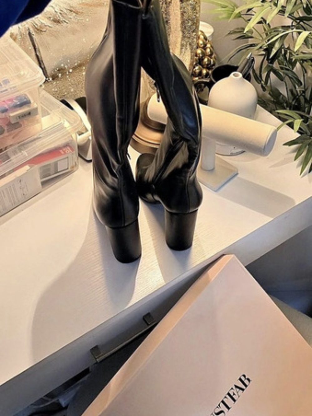 JUSTFAB Heeled Boots Black Over-the-Knee Boots US 9 NWT - Picture 5 of 8